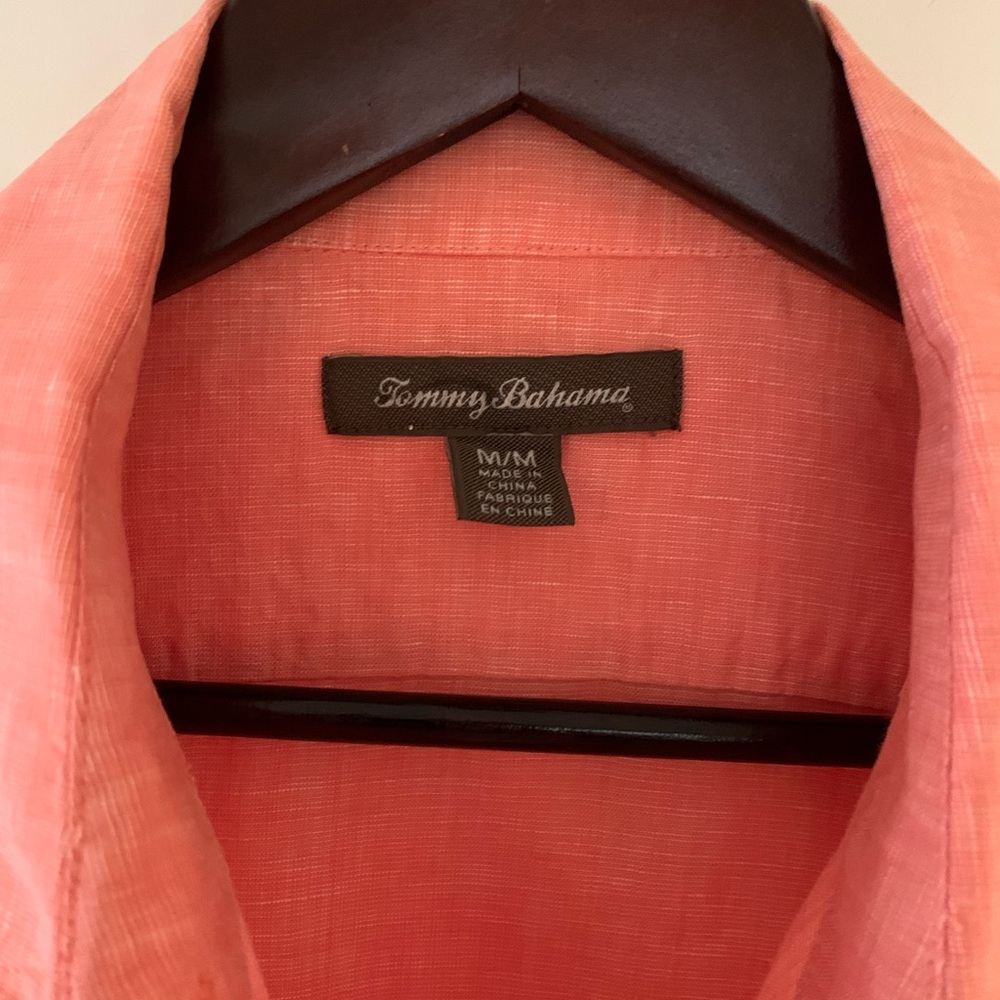Tommy Bahama Coral Linen Button Down Shirt